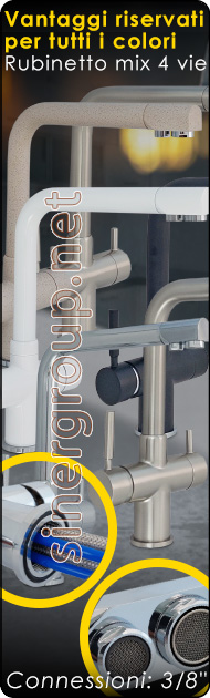 Rubinetto Prelievo Mix 4 vie Depuratori Erogatori Acqua Depurata Osmosi Inversa Microfiltrazione