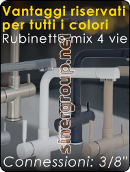 Rubinetto Prelievo Mix 4 vie Depuratori Erogatori Acqua Depurata Osmosi Inversa Microfiltrazione