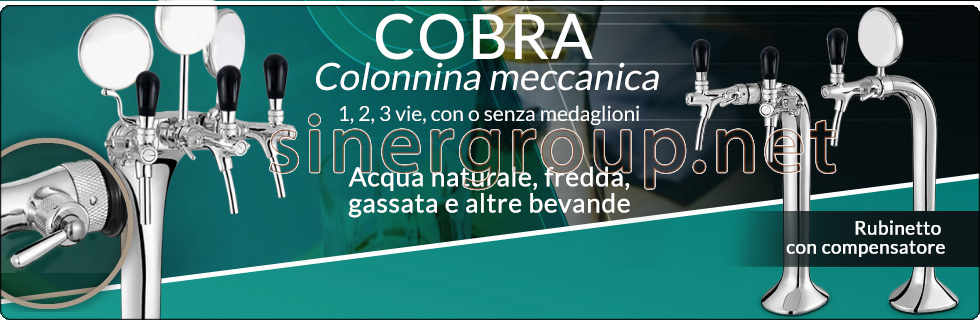 Cobra colonnina meccanica medaglioni distanziali acqua bevande
