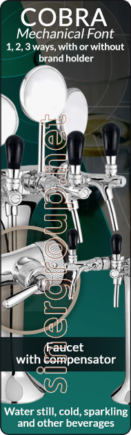 Cobra mechanical font Water dispense other beverage spacer metal holders
