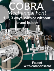 Cobra mechanical font Water dispense other beverage spacer metal holders