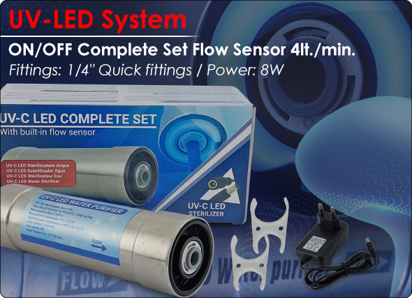 UV-LED Complete System flow sensor Reverse Osmosis Pure Water Microfiltration Water Purifiers