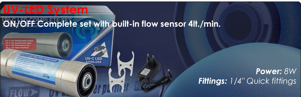 UV-LED Complete System flow sensor Reverse Osmosis Pure Water Microfiltration Water Purifiers