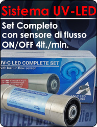 Sistema Completo UV-LED Depuratori Purificazione Acqua Osmosi Inversa Microfiltrazione Piscine