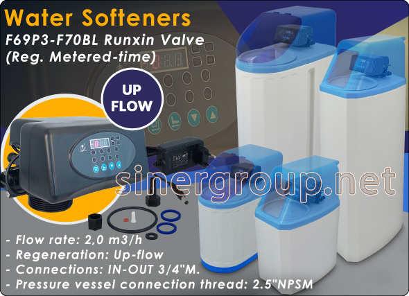Automatic Water Softener Valve F69P3-F70BL Runxin Electronic Regeneration Metered Time saving cleaning protection health pureness beauty