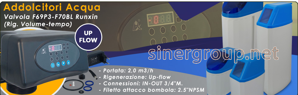Addolcitori Acqua valvola automatica F69P3-F70BL Runxin elettronica Rigenerazione Volume Tempo risparmio pulizia protezione salute purezza bellezza 