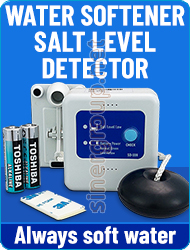 Water softeners salt level detector alarm