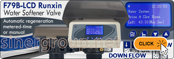 F79B-LCD Runxin Water Softeners Valves Regeneration Meter Time Up-flow Down-flow Automatic Residential Systems Hardness Regulation Drink Water Filtration