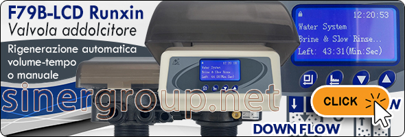 F79B-LCD Runxin Valvole Addolcitori Rigenerazione Volume Tempo Equicorrente Controcorrente Sistemi Automatici Residenziali Regolazione Durezza Acqua Bere Filtrazione