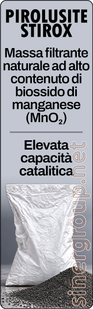 pirolusite filtrante naturale manganese ferro solforato filtrazione catalitica sabbia trattamento