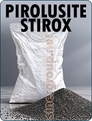 pirolusite filtrante naturale manganese ferro solforato filtrazione catalitica sabbia trattamento