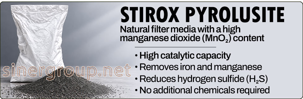 pyrolusite filter natural manganese iron sulfide filtration catalytic sand treatment