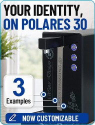 Polares water cooler customizable logo branding dispenser sparkling water countertop professionale 3 way