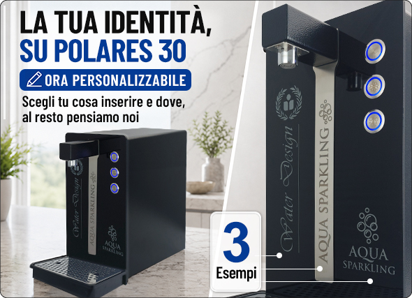 Dispenser professionale erogazione acqua naturale refrigerata frizzante
