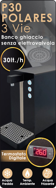 Polares refrigeratori sopra banco 3 vie acqua fredda ambiente frizzante depuratori erogatori raffreddamento banco ghiaccio senza elettrovalvola