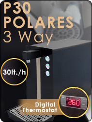 Polares 3-way overcounter water coolers cold water ambient sparkling purifier ice bank water cooling without solenoid valve