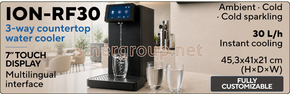 ionrf30 cooler water countertop professional sparkling touchscreen compact dispensing treatment