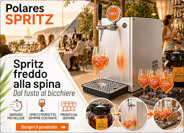 polares spritz refrigeratore soprabanco fusto spina aperitivo horeca professionale banco ghiaccio