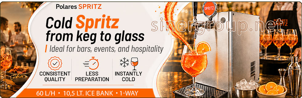 polares spritz countertop cooler keg tap aperitif horeca professional catering hospitality