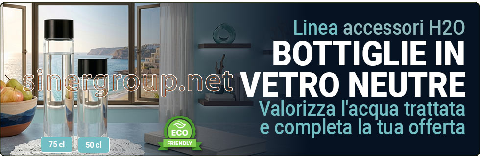 Design Elegante Salvaspazio Bottiglia Riutilizzabile Vetro Trasparente Tappo Nero Vite