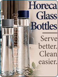horeca glass bottles professional water service reusable dishwasher sizes office elegant