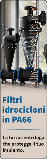 pa66 idrocicloni sabbia separazione centrifuga filtrazione irrigazione industriale prefiltrazione protezione