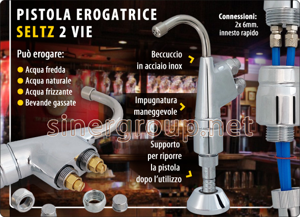 Pistole Erogatrici Rubinetti 2-vie Colonnine Osmosi Inversa Depuratori Acqua Refrigeratori Filtrazione