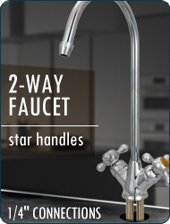 2-Way faucets star handles reverse osmosis microfiltration water purifier filtration softeners
