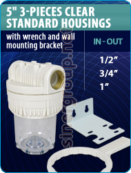 Standard housings clear water purifiers filtration system purifiers polypropylene