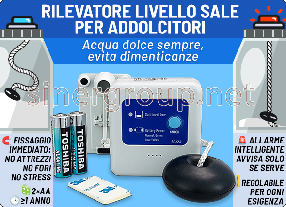 Rilevatore allarme livello sale addolcitore addolcitori acqua