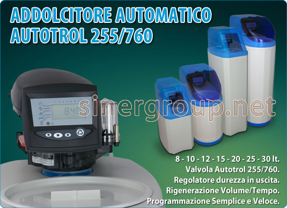 Addolcitore Acqua AUTOTROL 255/760 Rigenerazione Volume Tempo