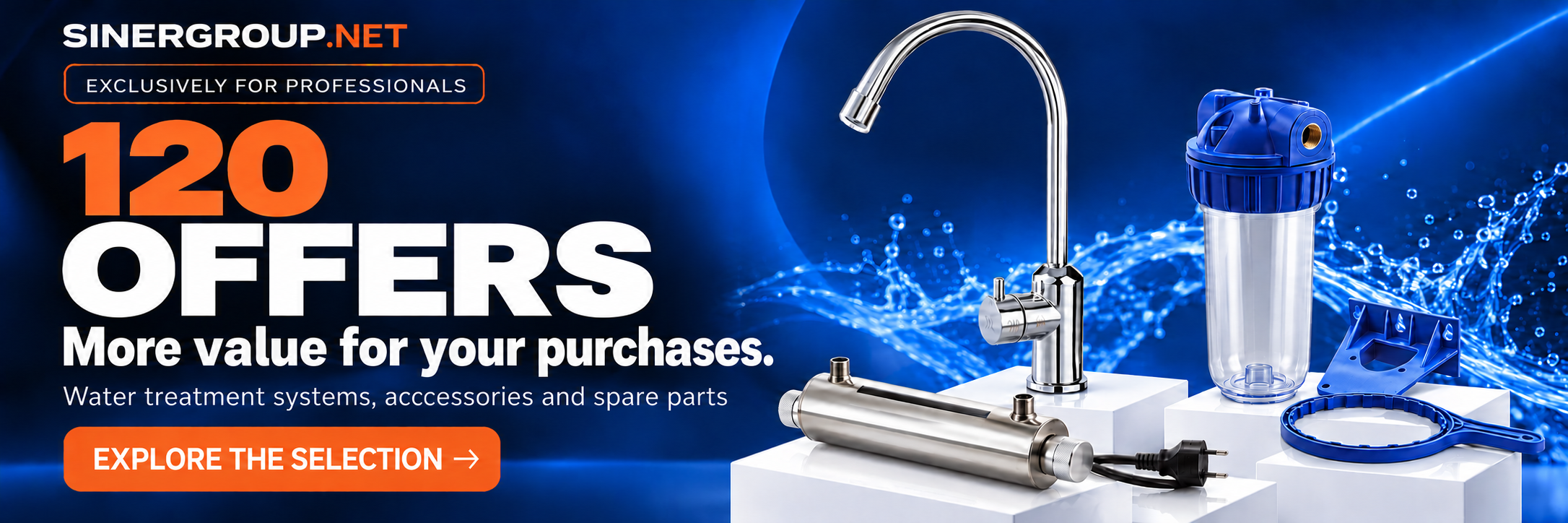 120 B2B offers: water treatment systems, accessories and spare parts
