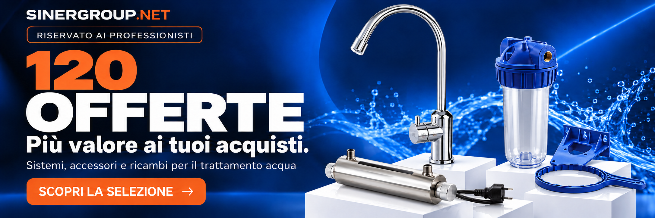 120 offerte B2B: sistemi, accessori e ricambi per il trattamento acqua