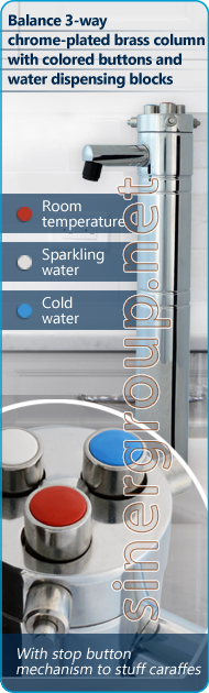 Balance 3-way column chrome-plated brass sparkling cold water dispenser purifier
