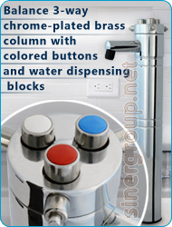 Balance 3-way column chrome-plated brass sparkling cold water dispenser purifier