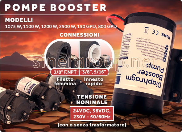 Pompa booster Osmosi inversa Microfiltrazione Refrigeratori 