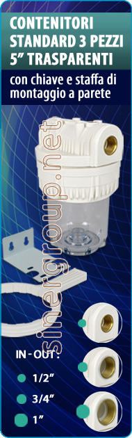 Contenitori standard trasparente depuratori acqua sistema filtrazione polipropilene