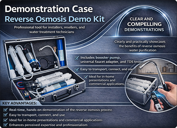 Travel suitecase Demo Kit RO Reverse Osmosis Booster pump