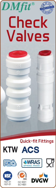 DMfit quick fit fittings check valves acetalic resin metric inch size food&drink beverage compressed air flow systems