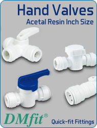 DMfit quick fit fittings hand valves acetalic resin inch size food&drink beverage compressed air flow systems