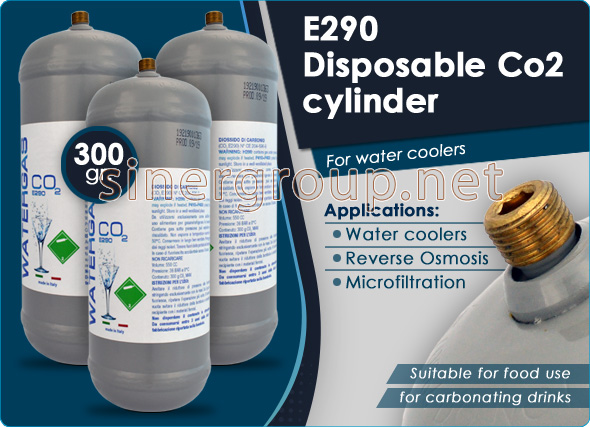 Disposable Cylinder Co2 E290 Water Coolers Reverse Osmosis Microfiltration 