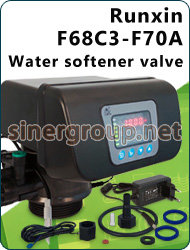 Runxin water F68 softeners residential valves regeneration meter time by-pass Up-flow hardness regulation