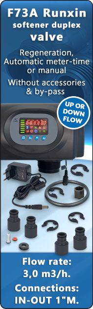 F73 Runxin water softener duplex valve continuously regeneration Meter Time Water treatment 