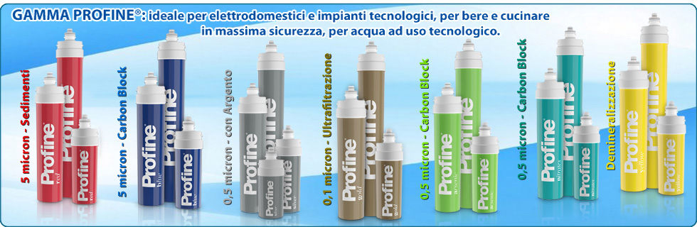 filtri acqua profine depuratori acqua ultrafiltrazione carbon block