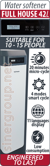 Full House Water Softener Regeneration Metered Time 42 liters litres saving cleaning protection health pureness beauty resin