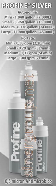 antimicrobico silver filtri acqua batteriostatico 0,5 micron ultrafiltrazione