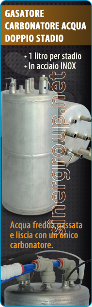 Gasatori Carbonatori doppio stadio refrigeratori acqua valvola sicurezza depuratori acqua sistema filtrazione