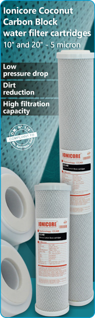 Ionicore Cartridges Extruded Coconut Activated Carbon Block High Filtration Capacity Water Purifiers