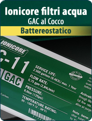 Ionicore SCGAC Carbone attivo granulare al cocco battereostatico Riduzione Cloro Refrigeratori Depuratori Osmosi Inversa