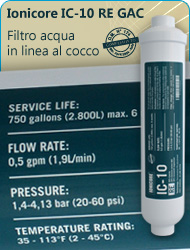 Ionicore filtro acqua in linea remineralizzatore e regolatore del PH GAC cocco depuratori acqua osmosi inversa sistemi filtrazione